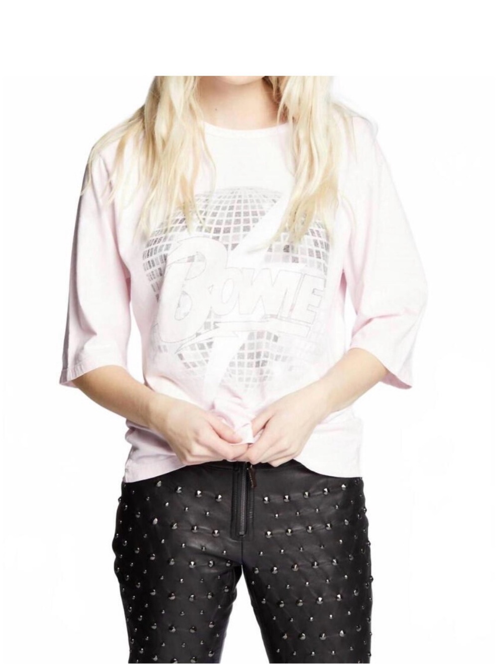 Recycled Karma Pale Pink Bowie Graphic Short Sleeve Tee